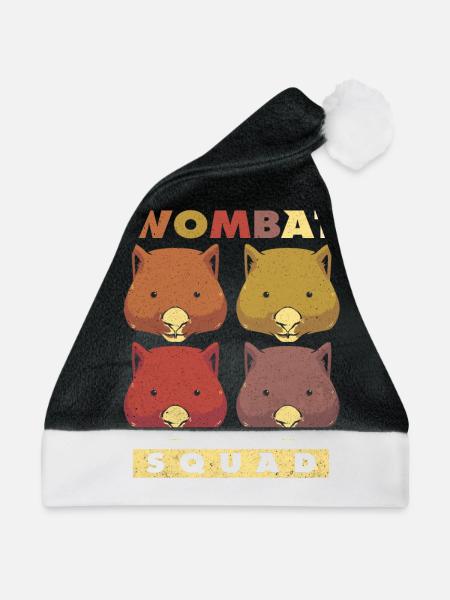 Wombat - Weihnachtsmütze - Schwarz/Weiß