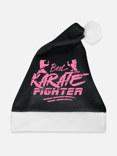 Karate Karate Karate Karate - Weihnachtsmütze - Schwarz/Weiß - Vorne