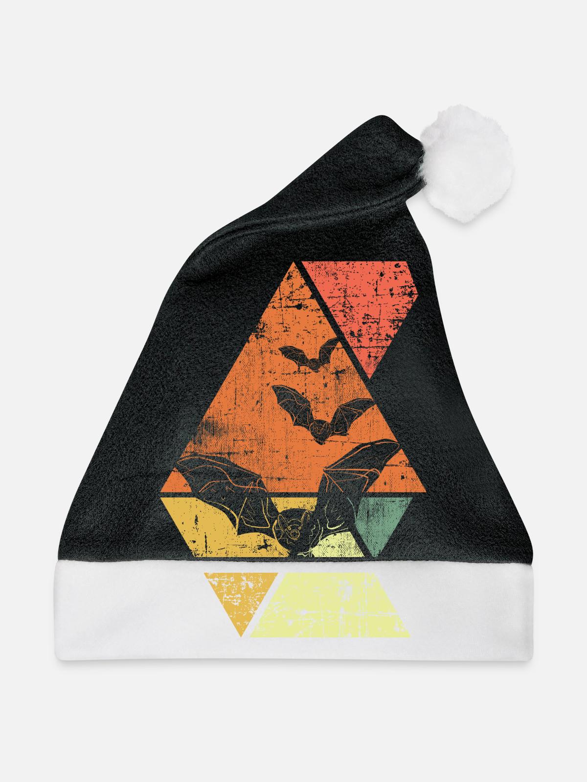 Fledermäuse - Weihnachtsmütze - Schwarz/Weiß - Vorne
