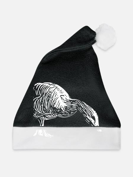 Coole Ente Gans Entenhalter Hobby - Weihnachtsmütze - Schwarz/Weiß - Vorne