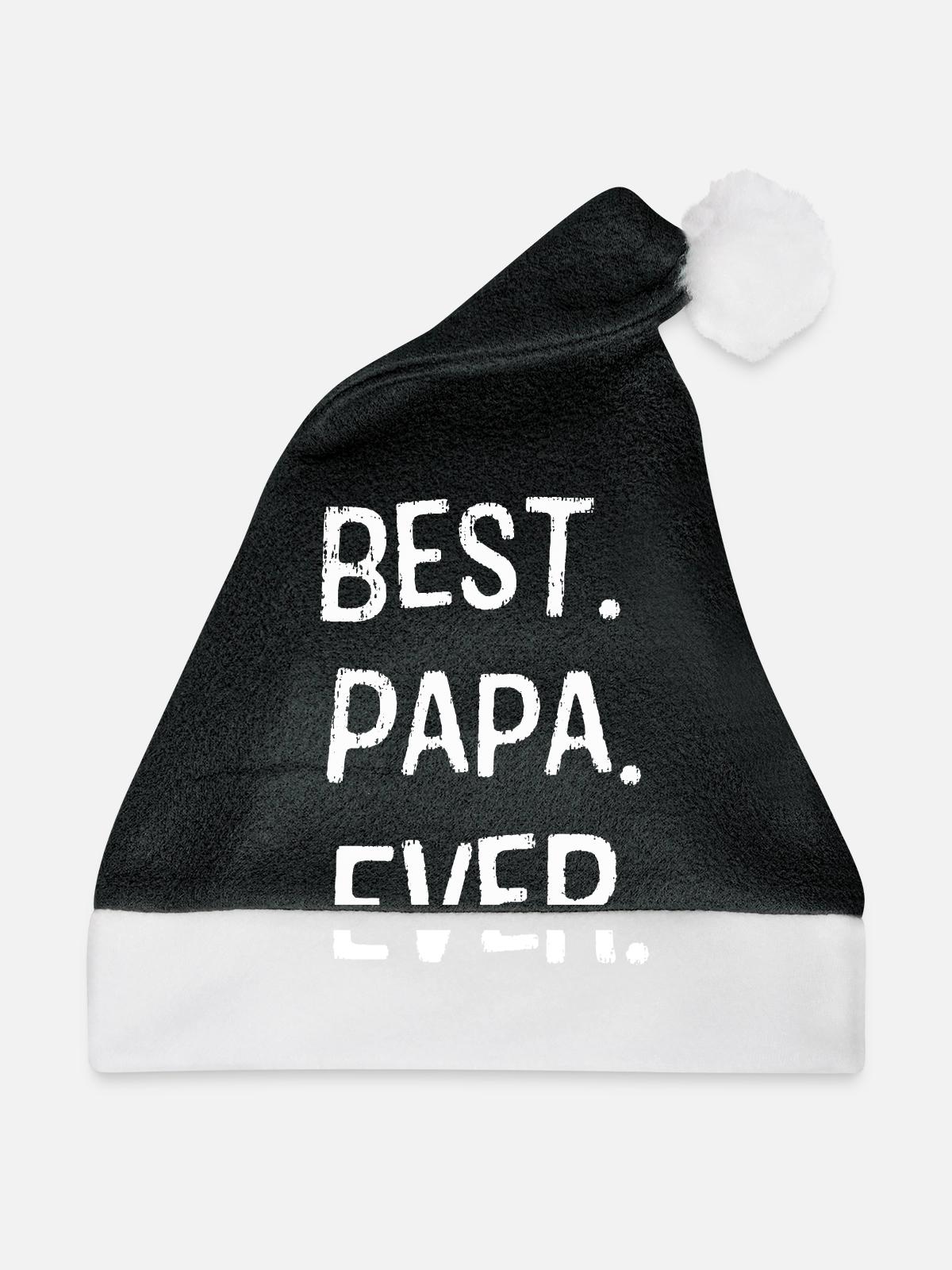 Bester Papa - Weihnachtsmütze - Schwarz/Weiß - Vorne