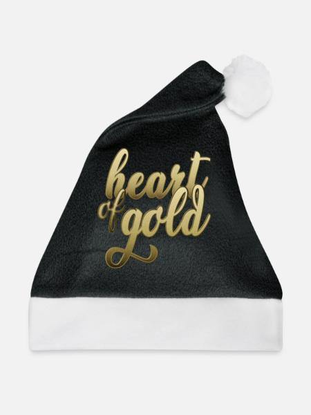 heart of gold - Weihnachtsmütze - Schwarz/Weiß