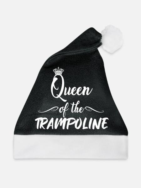 Queen of the trampoline - Jump Jumping Trampolin - Weihnachtsmütze - Schwarz/Weiß - Vorne
