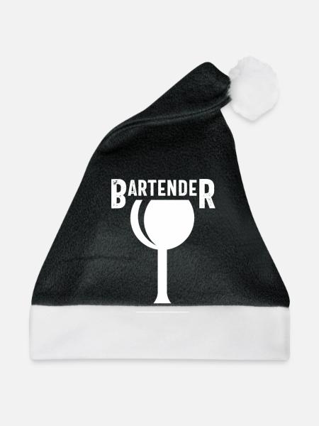 Kellner - Weihnachtsmütze - Schwarz/Weiß - Vorne