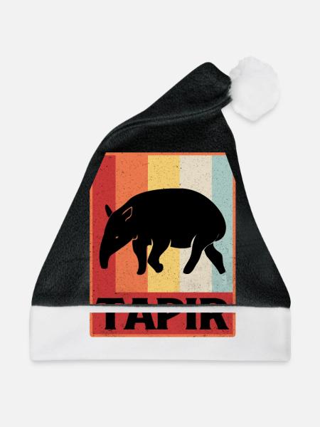 Tapir - Weihnachtsmütze - Schwarz/Weiß
