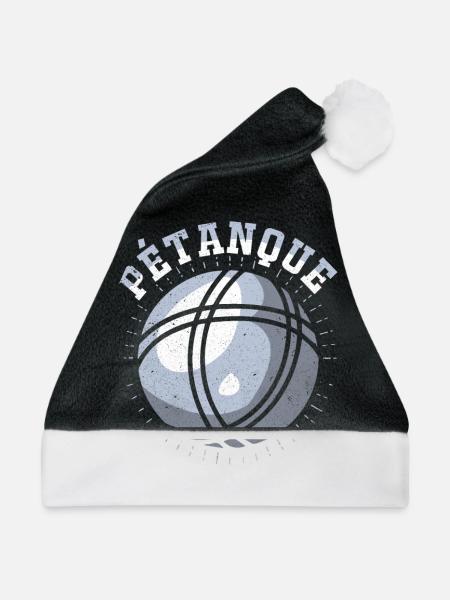 Pétanque - Weihnachtsmütze - Schwarz/Weiß - Vorne