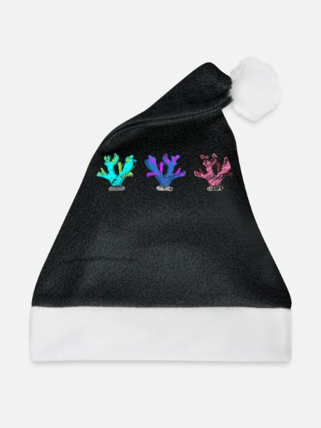 Bunte Korallen - Weihnachtsmütze - Schwarz/Weiß - Vorne