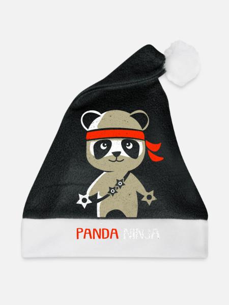 Panda - Weihnachtsmütze - Schwarz/Weiß