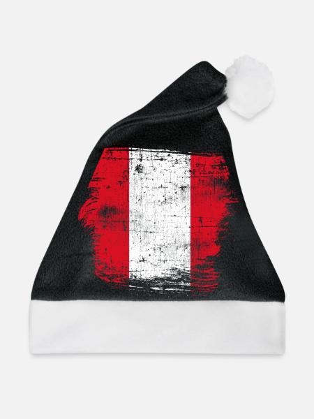 Peru - Weihnachtsmütze - Schwarz/Weiß