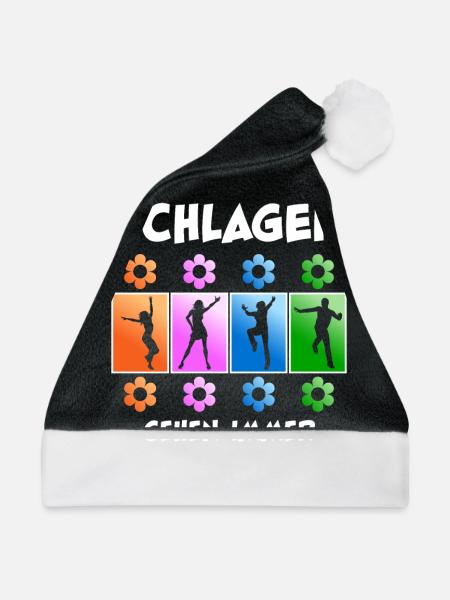 Schlager - Weihnachtsmütze - Schwarz/Weiß - Vorne