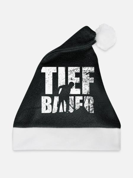 Tiefbau - Weihnachtsmütze - Schwarz/Weiß - Vorne