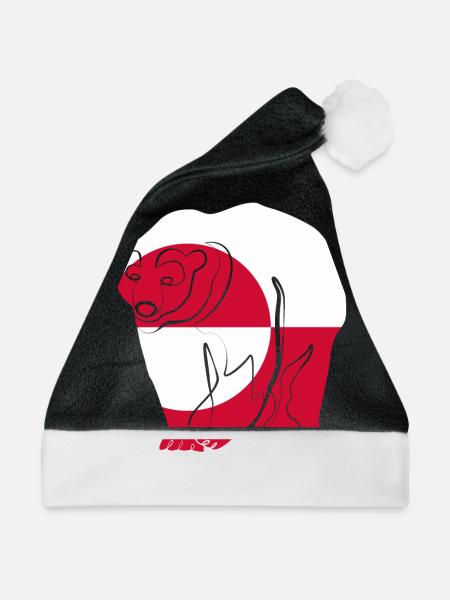 Grönland - Weihnachtsmütze - Schwarz/Weiß