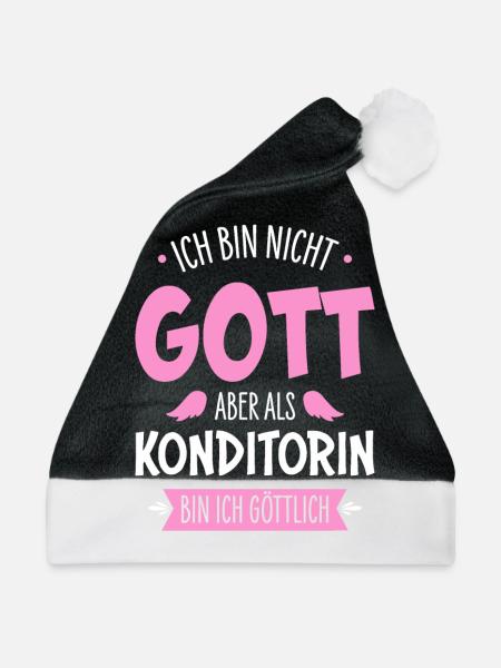 Konditorin - Weihnachtsmütze - Schwarz/Weiß