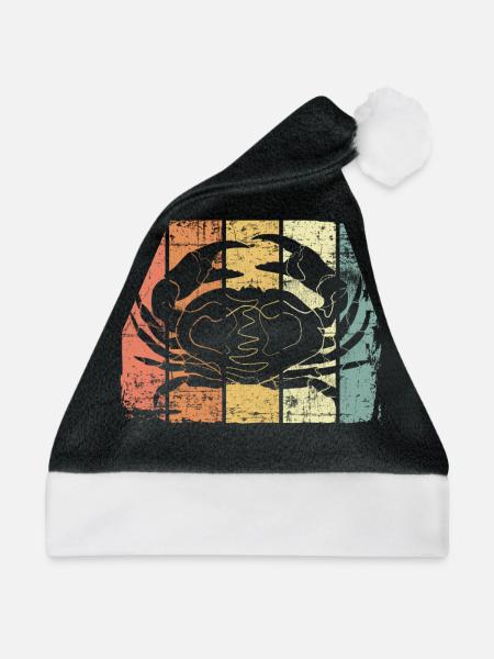 Krebs - Weihnachtsmütze - Schwarz/Weiß
