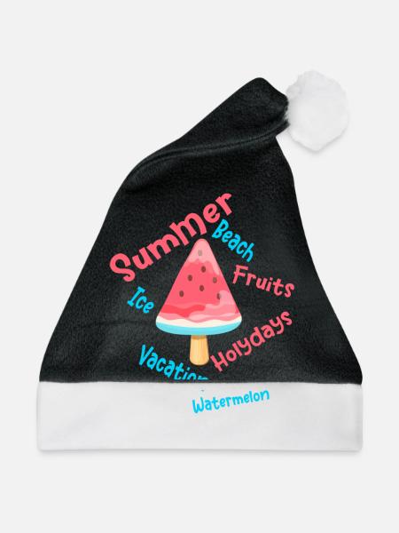 Summer - Weihnachtsmütze - Schwarz/Weiß - Vorne