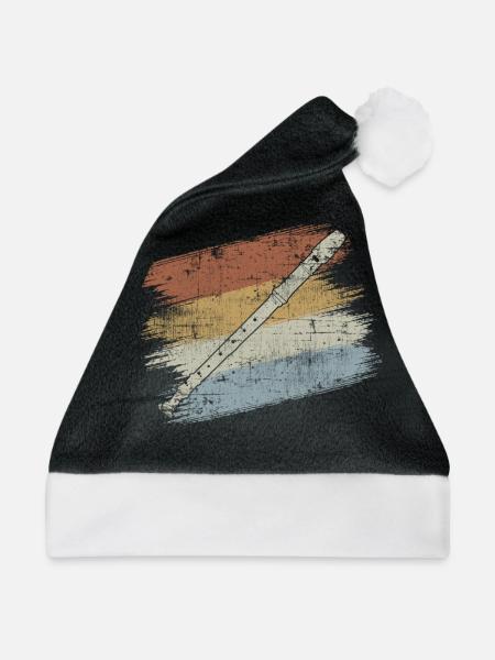 Flöte - Weihnachtsmütze - Schwarz/Weiß