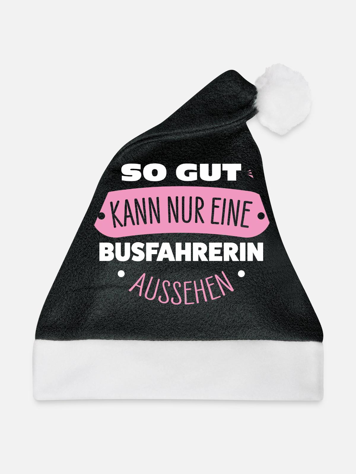 Busfahrerin - Weihnachtsmütze - Schwarz/Weiß - Vorne