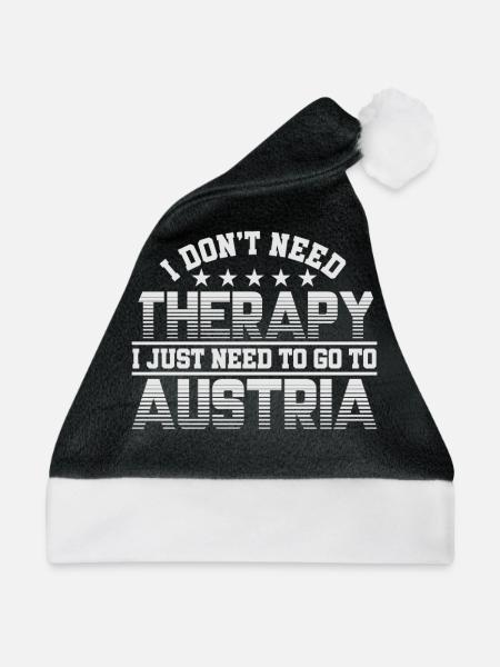 Austria - Weihnachtsmütze - Schwarz/Weiß - Vorne