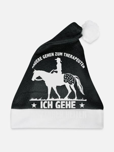 Haflinger - Weihnachtsmütze - Schwarz/Weiß - Vorne