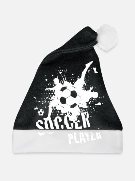 Fußballer Fußball - Weihnachtsmütze - Schwarz/Weiß
