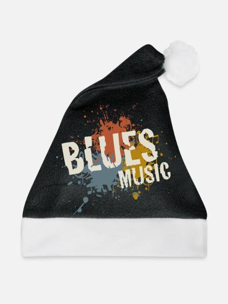 Blues - Weihnachtsmütze - Schwarz/Weiß - Vorne
