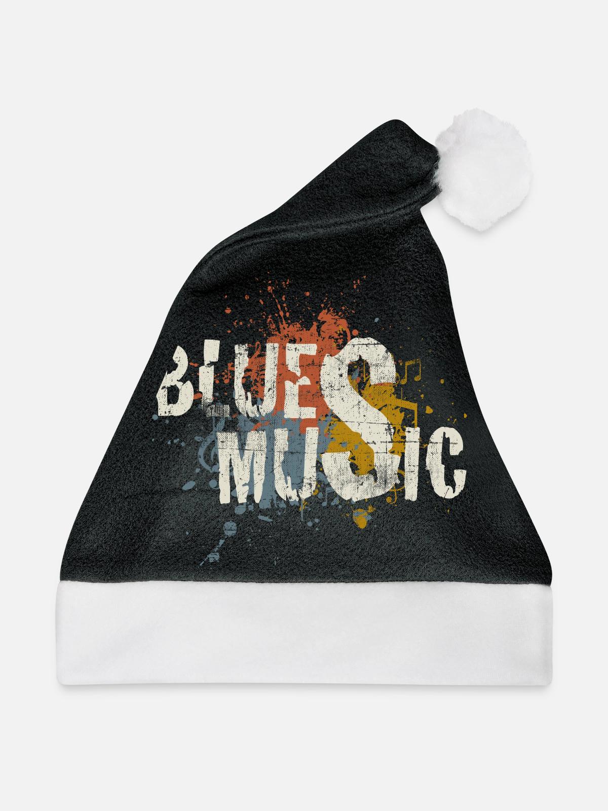 Blues - Weihnachtsmütze - Schwarz/Weiß - Vorne