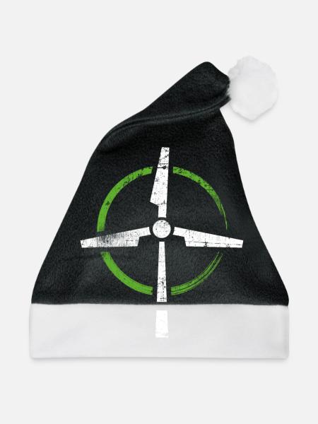 Windkraft - Weihnachtsmütze - Schwarz/Weiß - Vorne