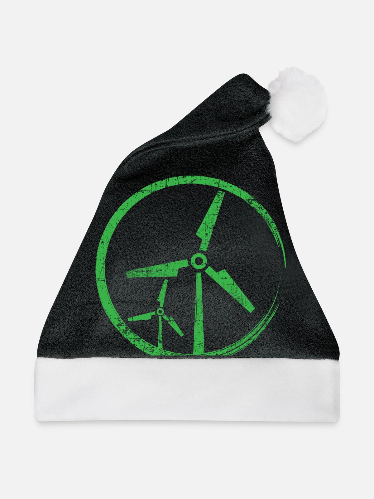 Windrad - Weihnachtsmütze - Schwarz/Weiß - Vorne