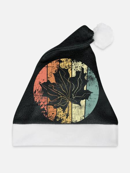Herbst - Weihnachtsmütze - Schwarz/Weiß