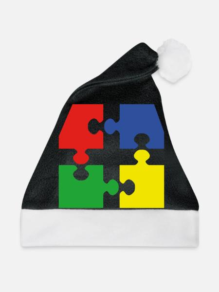 Puzzel - Weihnachtsmütze - Schwarz/Weiß