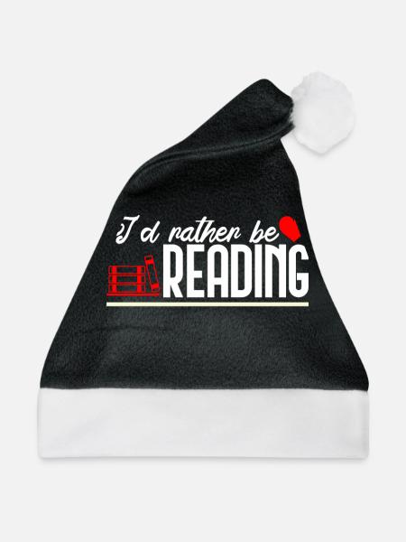 Ich Liebe Bücher Lesen - Weihnachtsmütze - Schwarz/Weiß