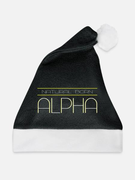 Natürliches Alpha - Weihnachtsmütze - Schwarz/Weiß