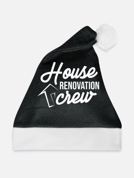 Wohnung Renovation Haus Restaurieren Renovieren - Weihnachtsmütze - Schwarz/Weiß - Vorne