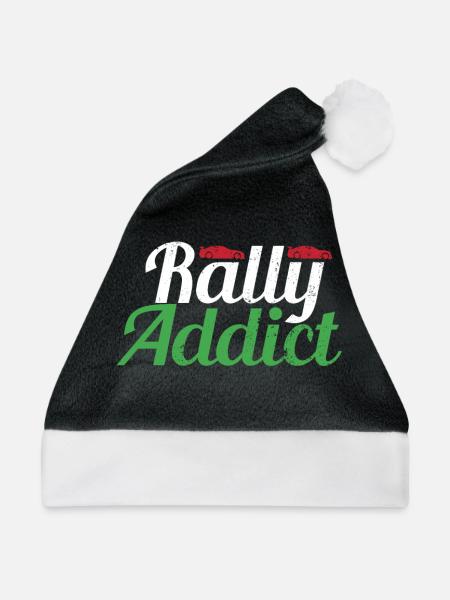 Rallye Und Motorsport - Weihnachtsmütze - Schwarz/Weiß - Vorne