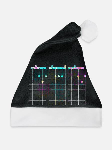 Gitarre - Weihnachtsmütze - Schwarz/Weiß