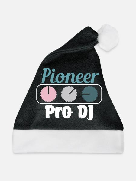 Pioneer Pro DJ Shirt & Geschenk - Weihnachtsmütze - Schwarz/Weiß - Vorne