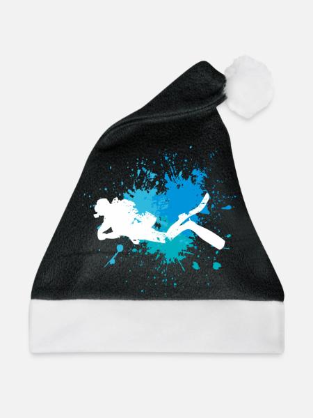 Taucher - Weihnachtsmütze - Schwarz/Weiß