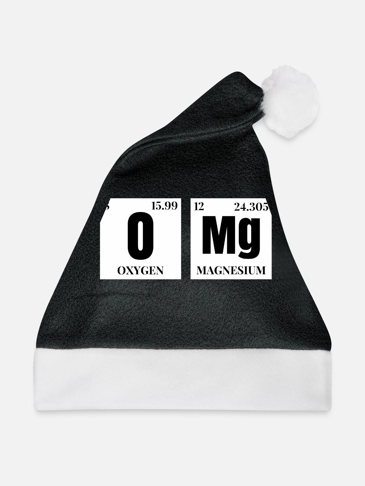 OMG - Weihnachtsmütze - Schwarz/Weiß - Vorne