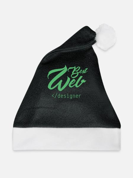 Web Entwickler - Weihnachtsmütze - Schwarz/Weiß - Vorne