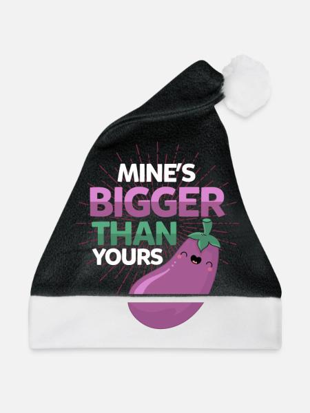 Gemüse Aubergine - Weihnachtsmütze - Schwarz/Weiß