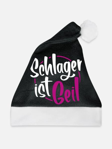 Schlager - Weihnachtsmütze - Schwarz/Weiß - Vorne