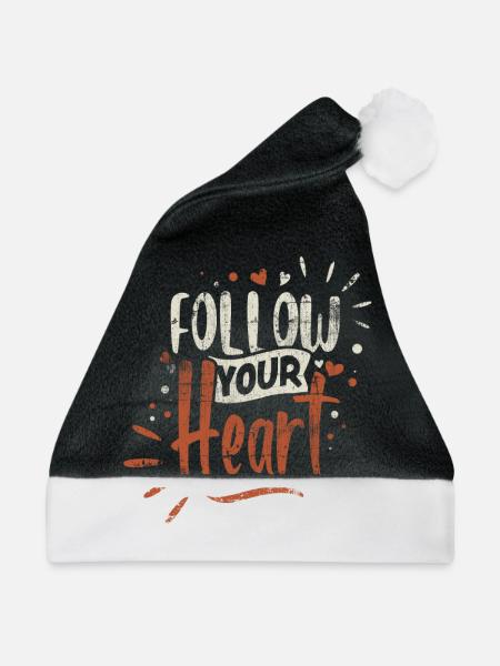 Herz Liebe - Weihnachtsmütze - Schwarz/Weiß