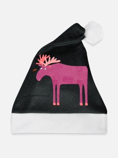 Blöder Elch - Weihnachtsmütze - Schwarz/Weiß