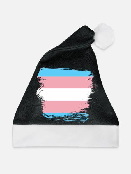 Transgender - Weihnachtsmütze - Schwarz/Weiß - Vorne