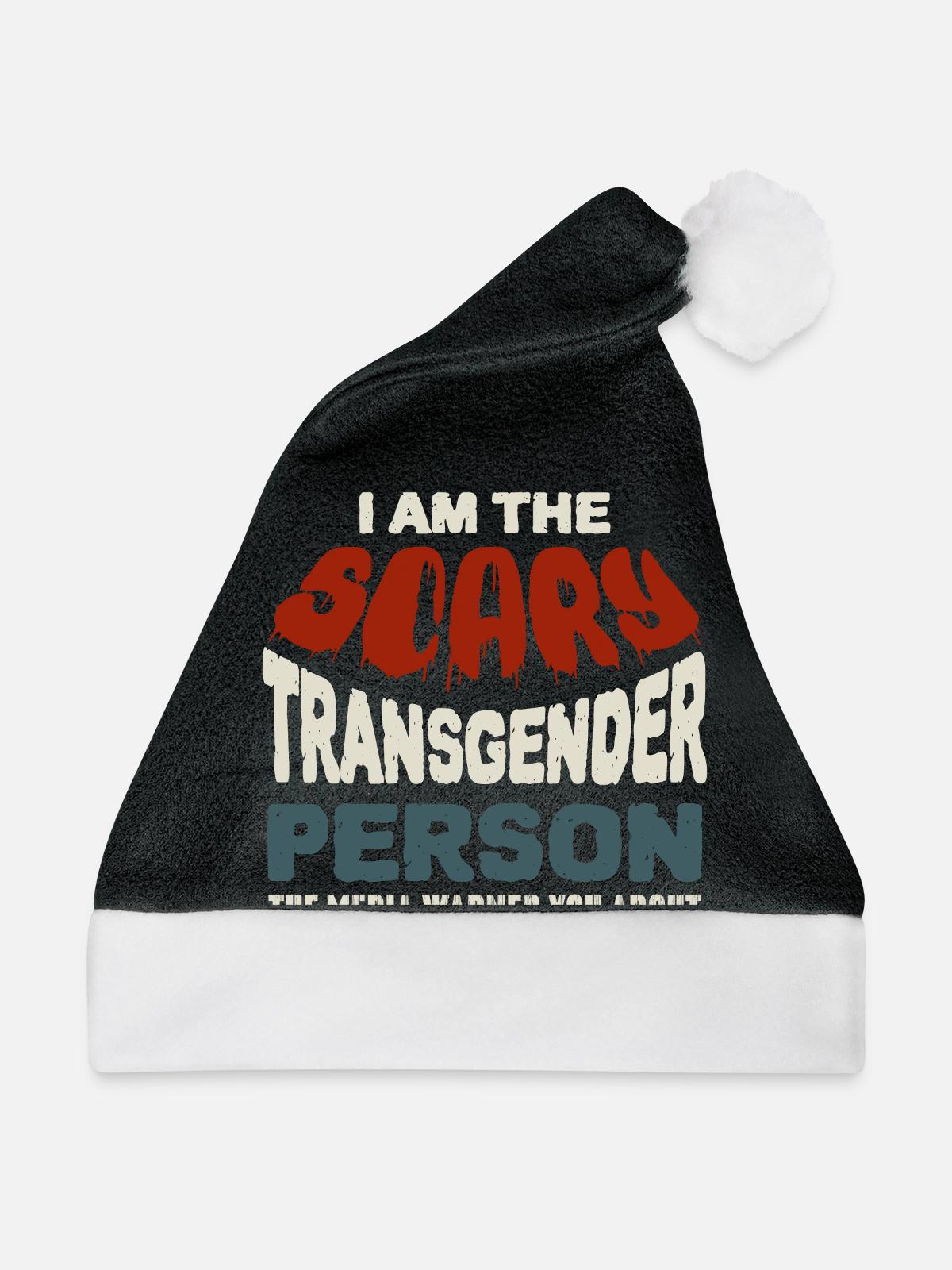 Transgender - Weihnachtsmütze - Schwarz/Weiß - Vorne
