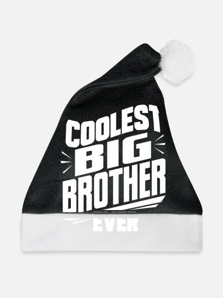 Großer Bruder - Weihnachtsmütze - Schwarz/Weiß