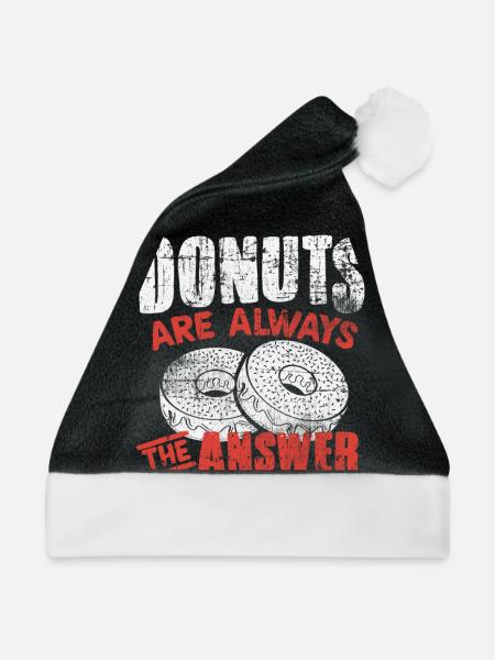 Donut - Weihnachtsmütze - Schwarz/Weiß