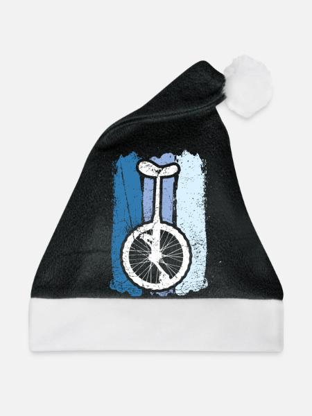 Einrad - Weihnachtsmütze - Schwarz/Weiß - Vorne