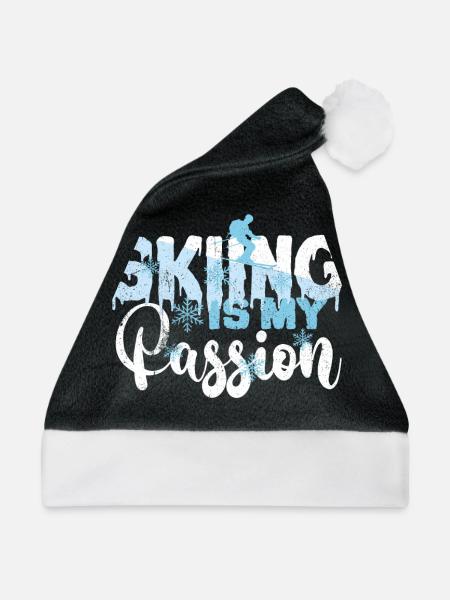Ski - Weihnachtsmütze - Schwarz/Weiß - Vorne