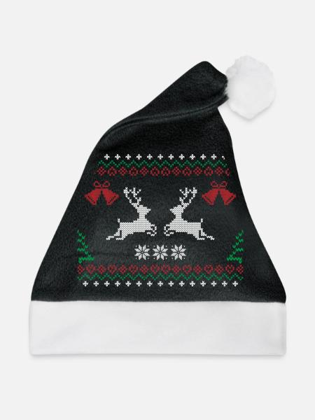 Ugly Christmas - Weihnachtsmütze - Schwarz/Weiß - Vorne